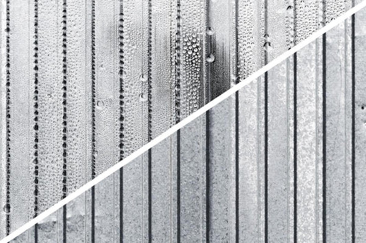 Preventing condensation from forming on metal siding and roofs