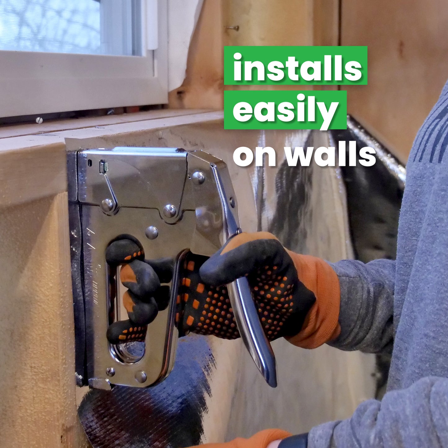 installs easily on walls