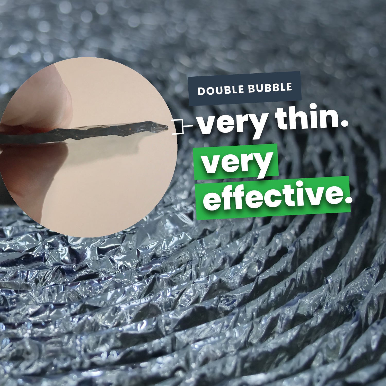 Double Bubble Floor Joist insulation. very thin, very effective