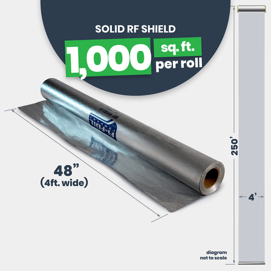 Fi-Foil RF Shield SCIF Barrier - Solid, 4' x 250' (1,000 sq ft)