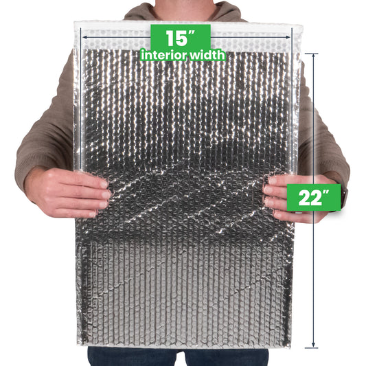 15 inch x 22 inch Ecofoil Thermal Bubble Mailers for heat sensitive package
