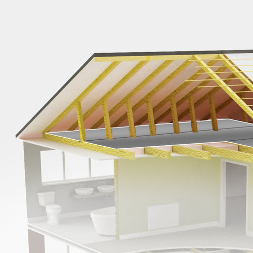 Installing radiant barrier over joists