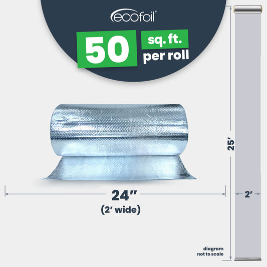 Double Bubble Insulation - Foil/Foil - 2' x 25' (50 sq ft)