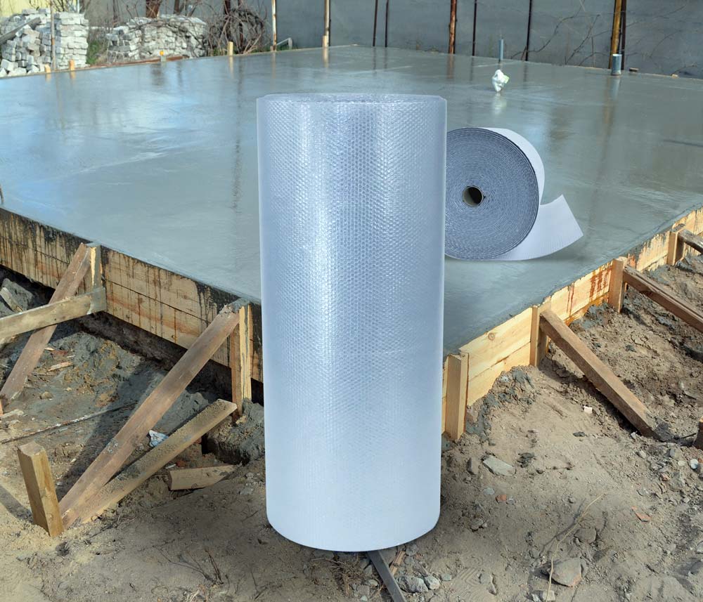 Concrete slab insulation radiant barrier