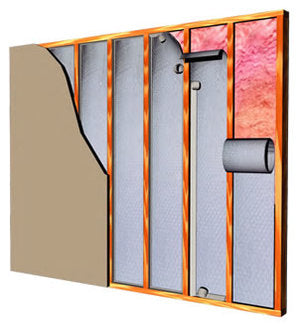 Wall Joist Insulation, Between Joists (combined w/ fiberglass insulation)