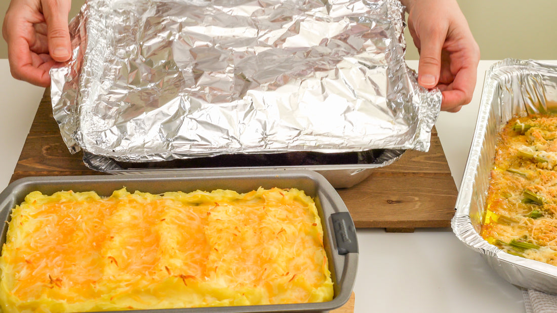 Radiant barrier use in cooking with aluminum foil