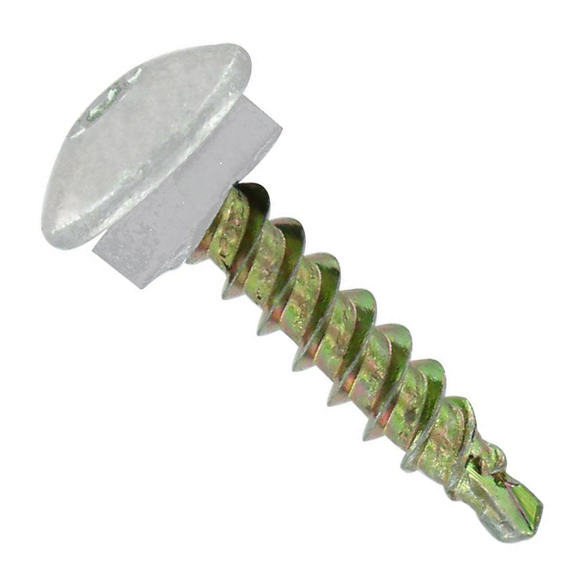 #10 x 1" Eclipse Woodbinder Metal Roofing Screw - Polar White