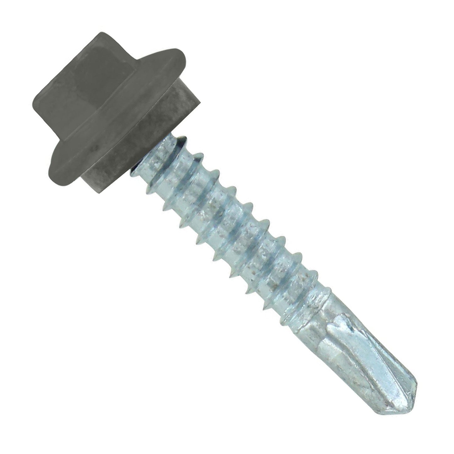 ST Fastening #12 X 1-1/4" Self-Drilling Maxx Steelbinder Metal Roofing Screw - Burnished Slate | Qty. 2,500 (Carton)