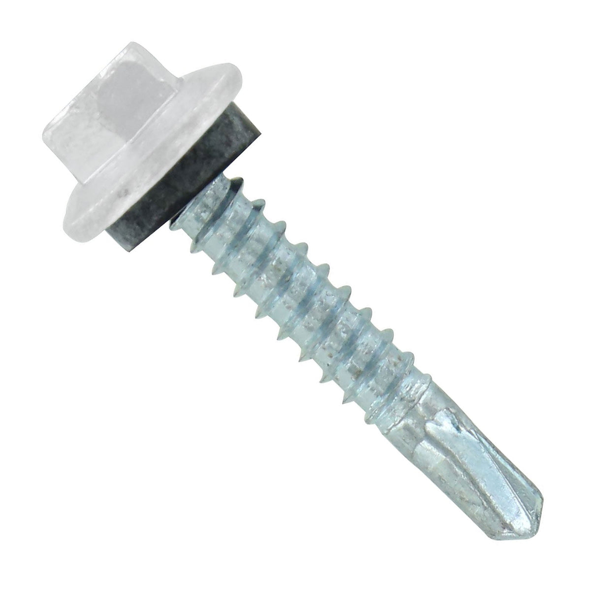 #12 X 1-1/4" Maxx Steelbinder Metal Roofing Screw - Polar White, Pkg 250