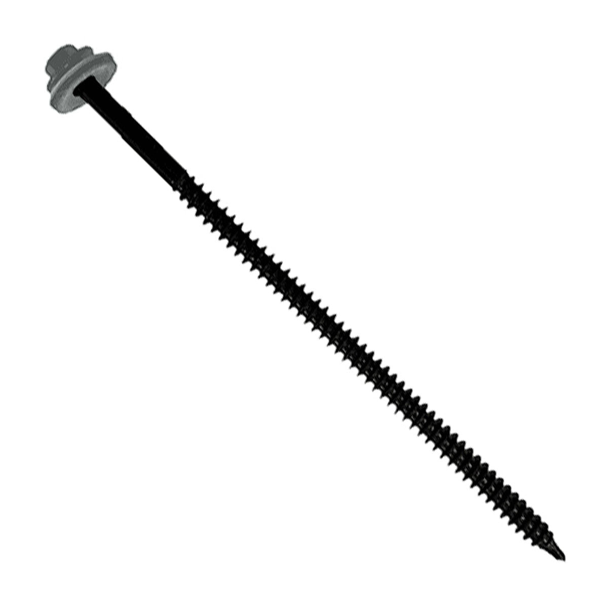 #12 X 5 inch InsulDrill Metal Roofing Screw Light Gray Pkg 250 image 1 of 2