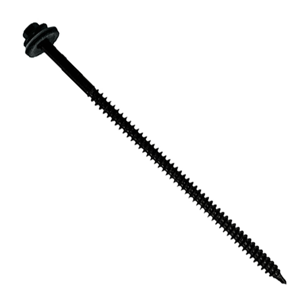 #12 X 6 inch InsulDrill Metal Roofing Screw Black Pkg 250
