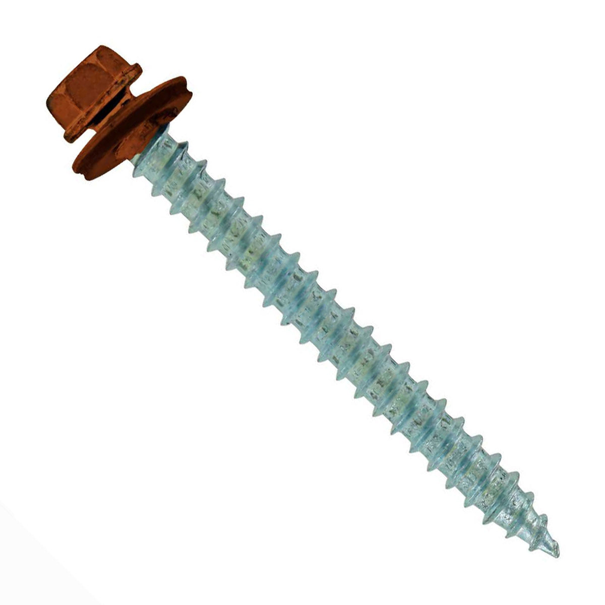 #14 x 212 inch #14 Type 17 Woodbinder Metal Roofing Screw Brown Pkg 250