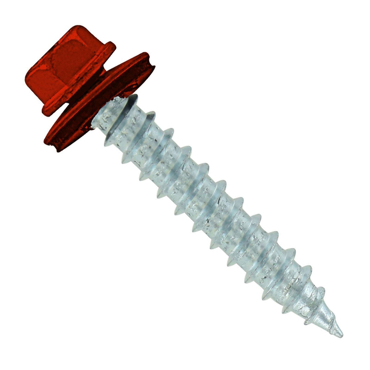 #14 x 112 inch #14 Type 17 Woodbinder Metal Roofing Screw Rustic Red Pkg 250