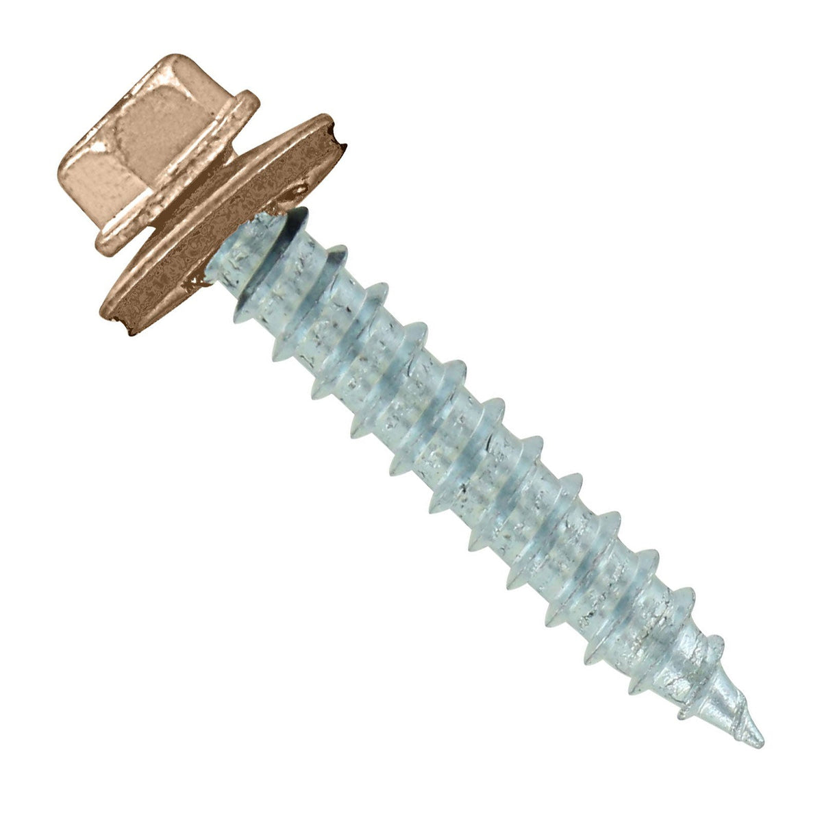 #14 x 112 inch #14 Type 17 Woodbinder Metal Roofing Screw Tan Pkg 250