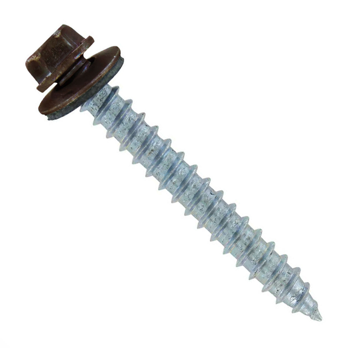 #14 x 1-1/2" #14 Type 17 Woodbinder Metal Roofing Screw - Koko Brown