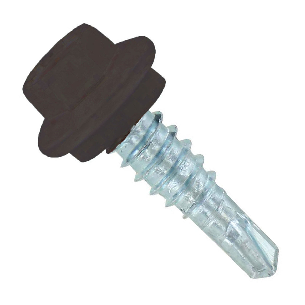 #14 X 7/8 Maxx Steelbinder Metal Roofing Stitch Screw Koko Brown, Pkg 250