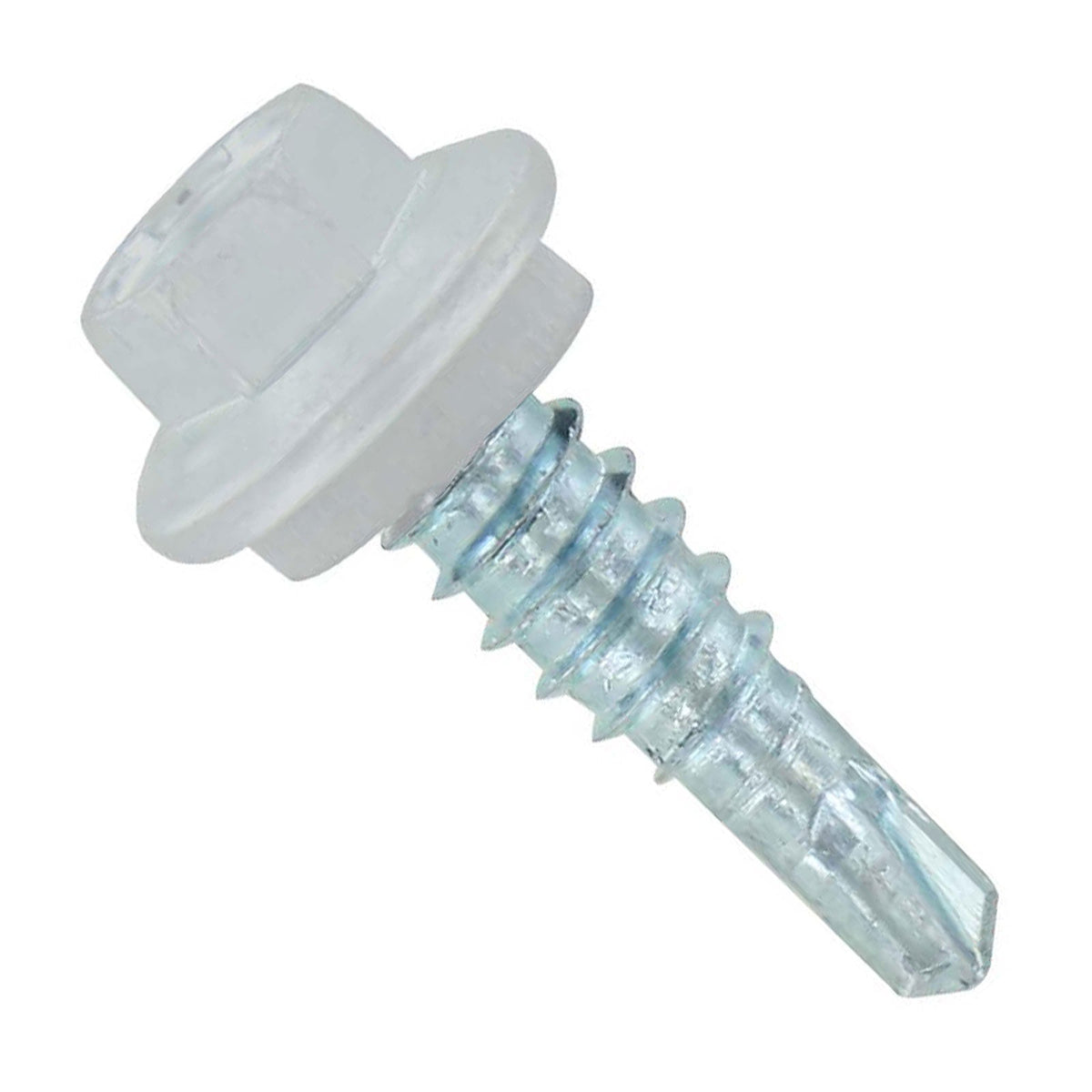 #14 X 7/8" Maxx Steelbinder Metal Roofing Stitch Screw - Polar White, Pkg 250