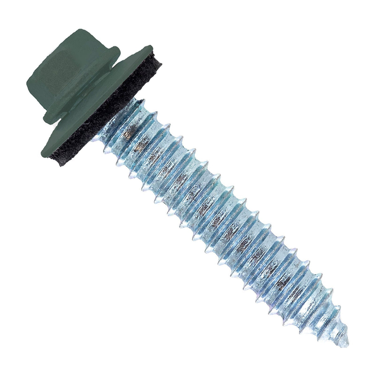 #17 x 1-1/2" Tapping Steelbinder Metal Roofing Screw - Forest Green - Pkg 250