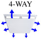 AIR DEFLECTOR VENT COVER (4-WAY AIRFLOW)