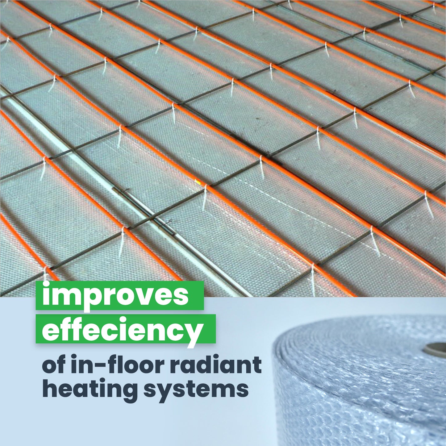 Improves efficiency of in-floor radiant heating systems