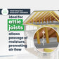 Perforated radiant barrier ideal for attic joists, allows passage of moisture promoting air flow