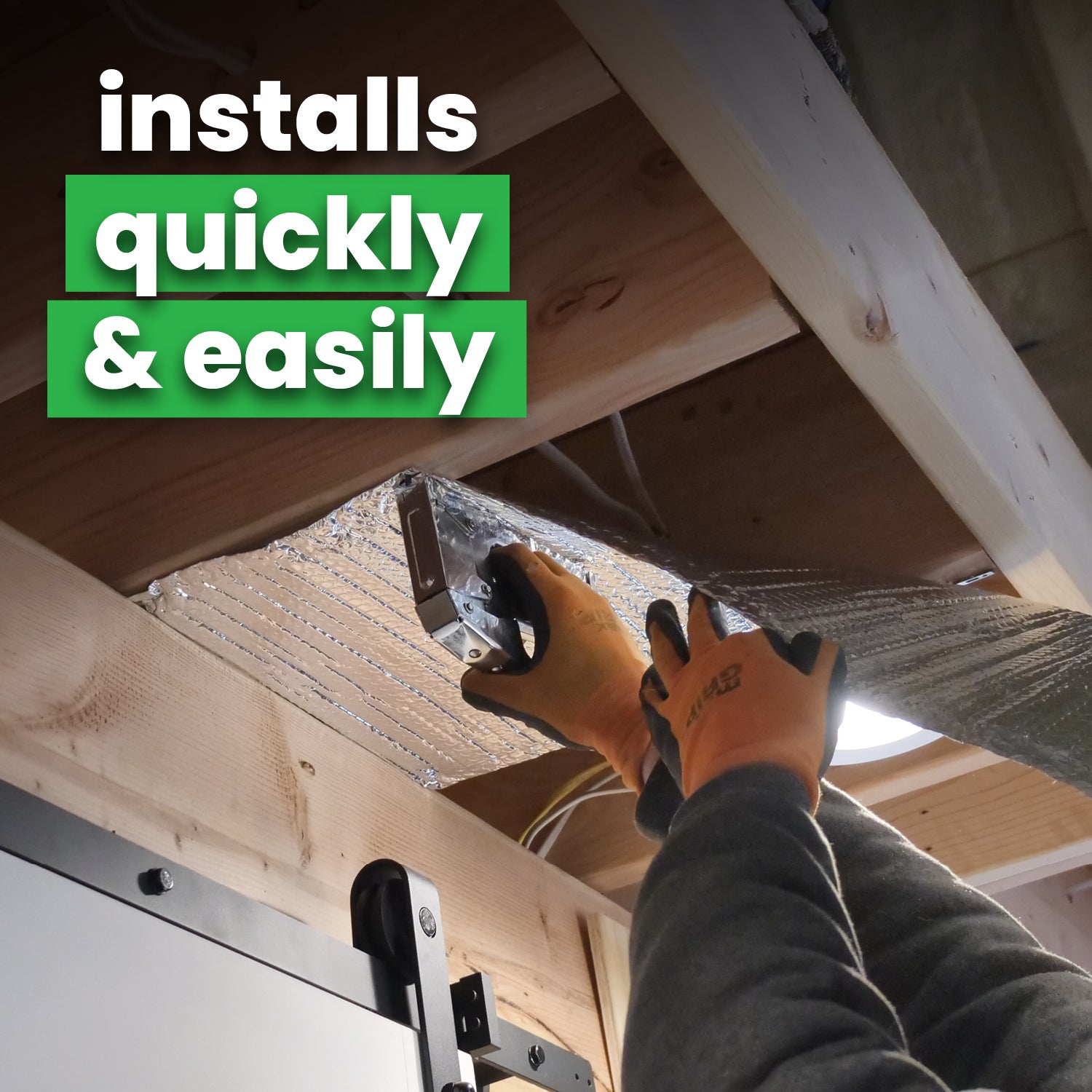 floor joist insulation installs quickly and easily