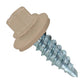 #12 x 34 inch Kwikseal Woodbinder Metal Roofing Stitch Screw Light Stone Pkg 250 image 1 of 2