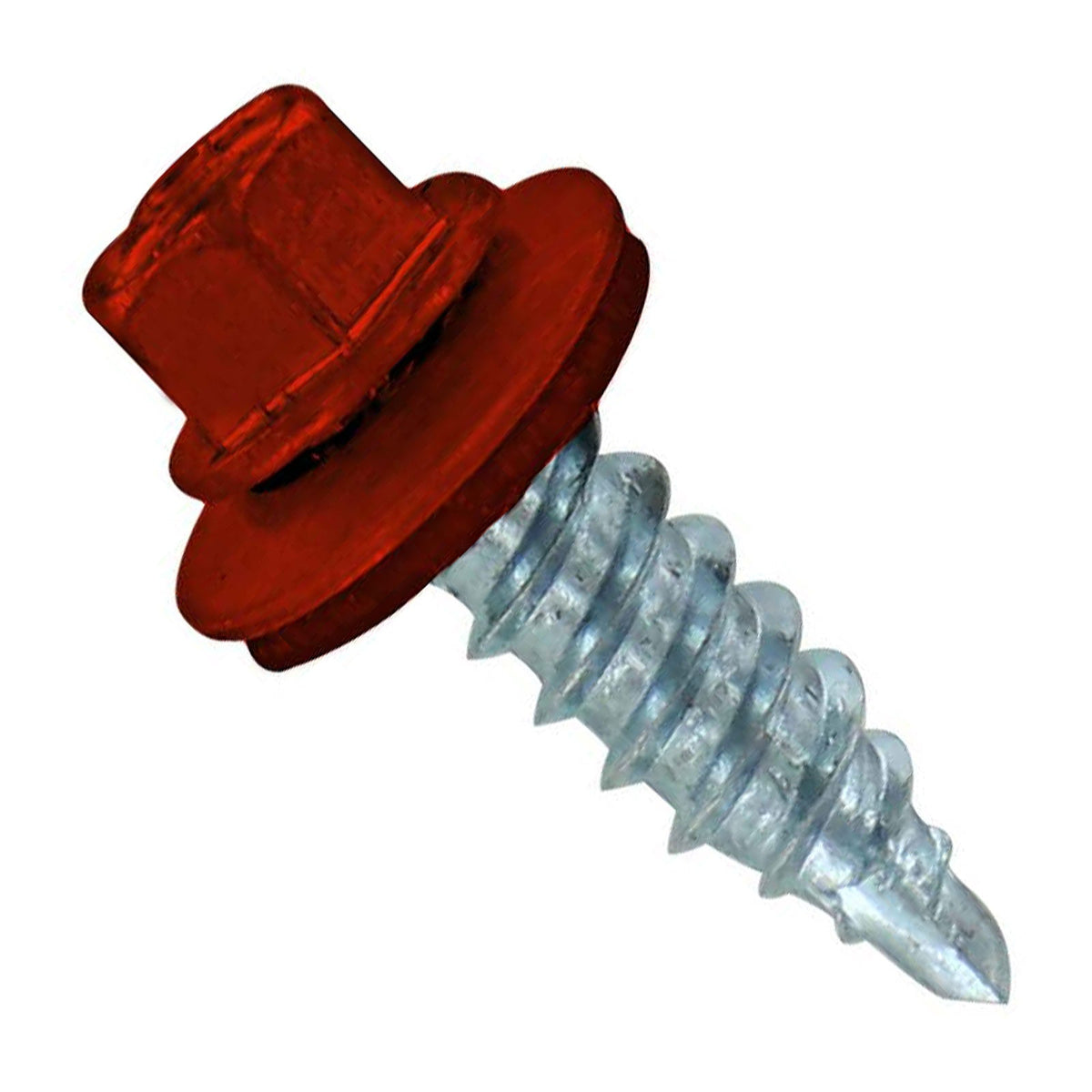 #12 x 34 inch Kwikseal Woodbinder Metal Roofing Stitch Screw Rustic Red Pkg 250 image 1 of 2