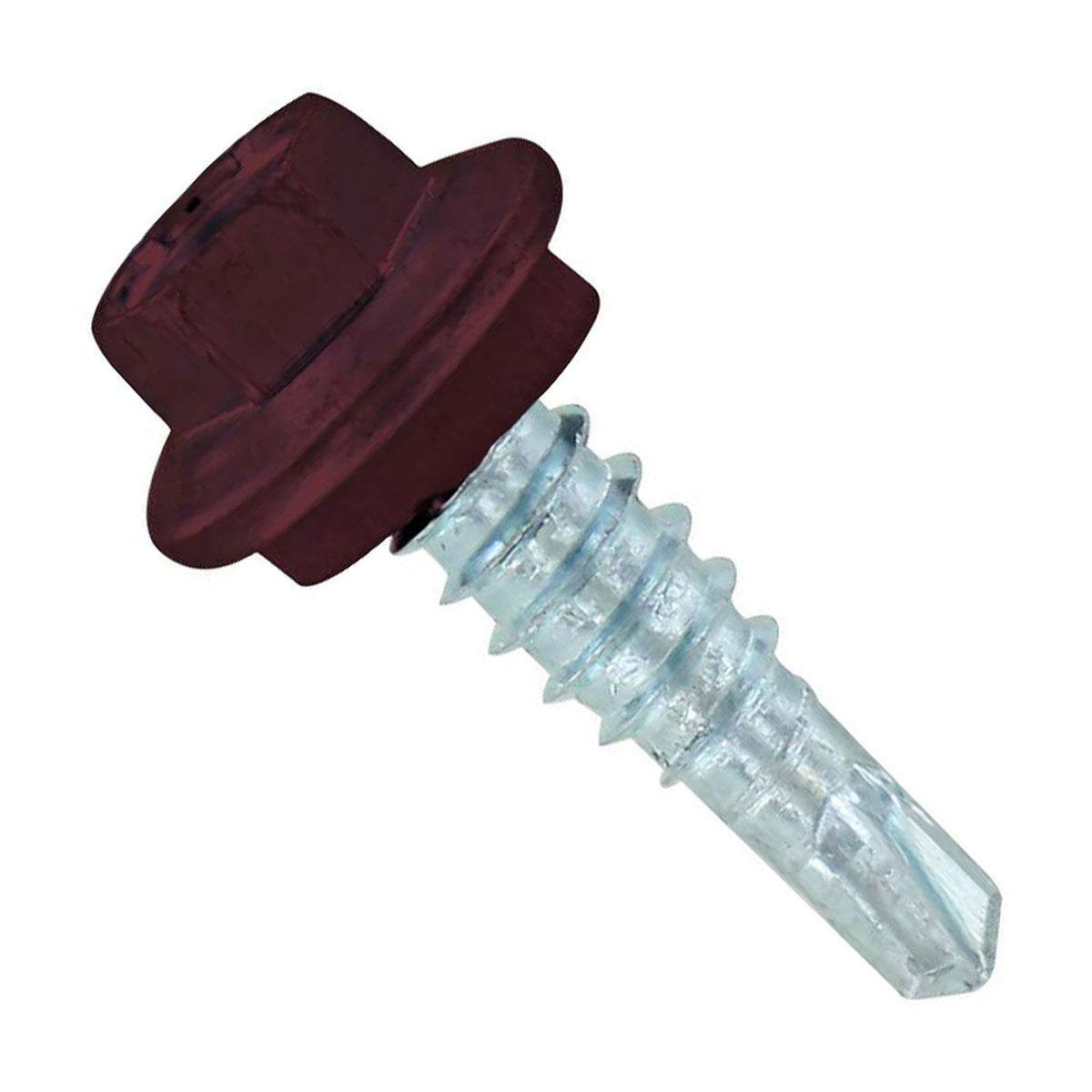 #14 X 78 inch Maxx Steelbinder Metal Roofing Stitch Screw Burgundy Pkg 250