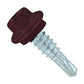 #14 X 78 inch Maxx Steelbinder Metal Roofing Stitch Screw Burgundy Pkg 250