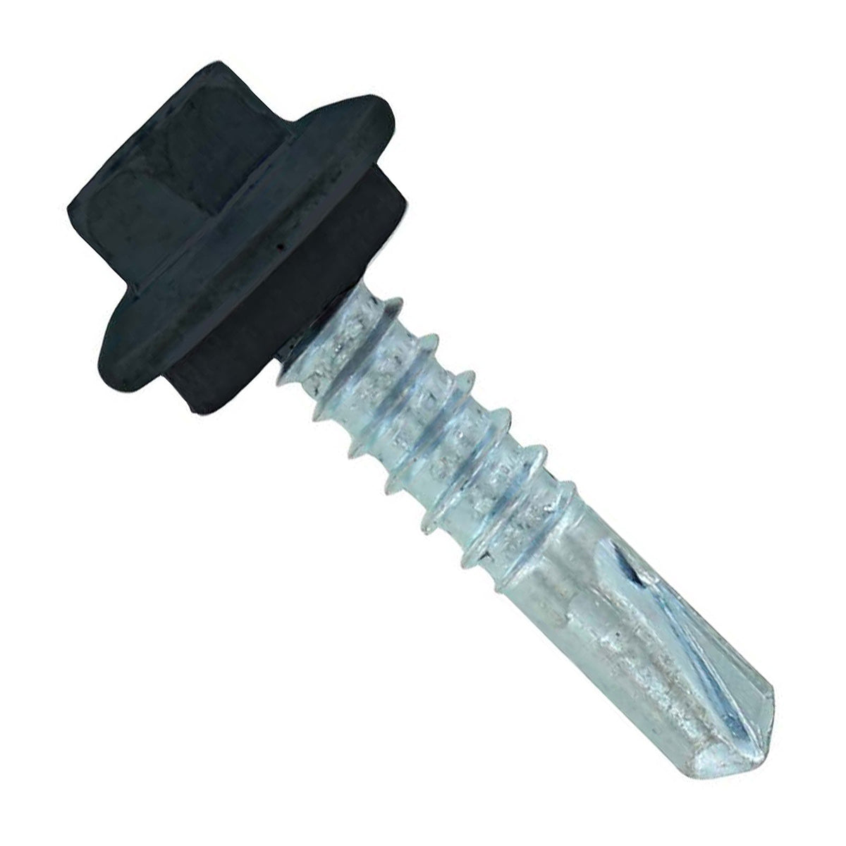#12 X 1 inch Maxx Steelbinder Metal Roofing Screw Black Pkg 250