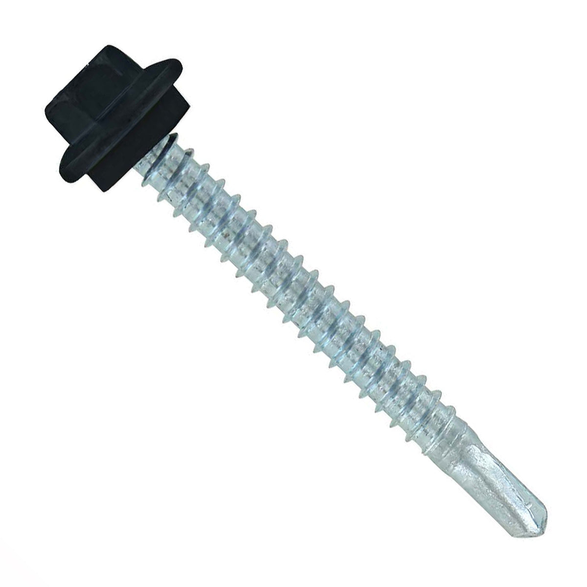 #12 x 2 inch Maxx Steelbinder Metal Roofing Screw Black Pkg 250