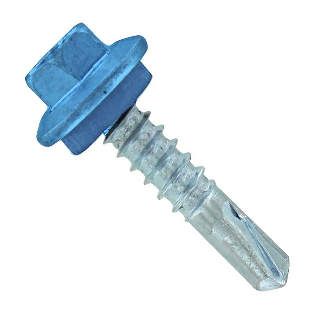 #12 X 1 inch Maxx Steelbinder Metal Roofing Screw Blue Pkg 250