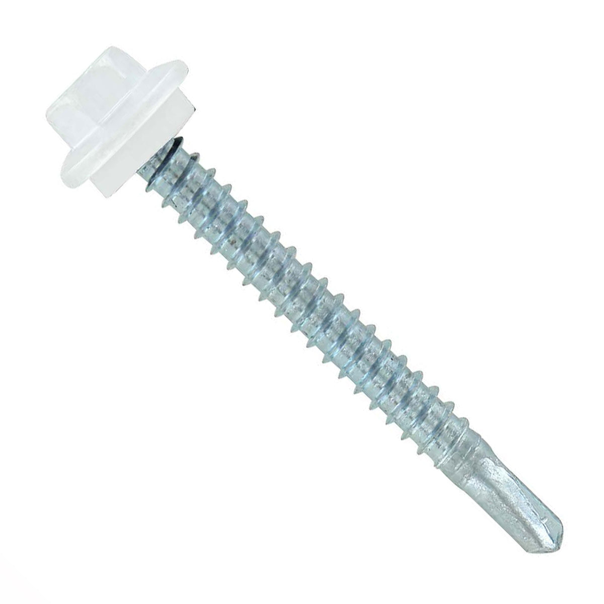 #12 x 2 inch Maxx Steelbinder Metal Roofing Screw Bright White Pkg 250