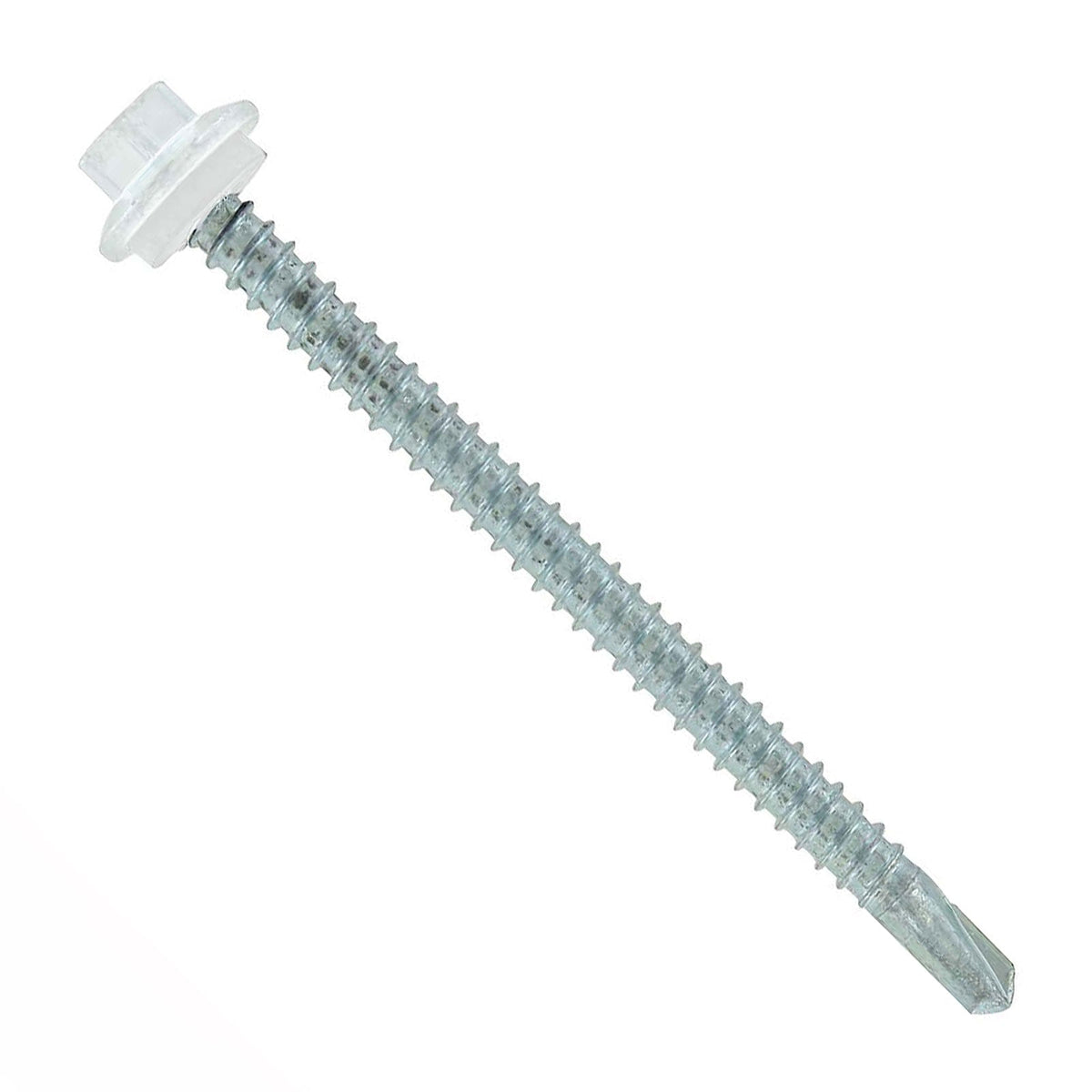 #12 x 3 inch Maxx Steelbinder Metal Roofing Screw Bright White Pkg 250