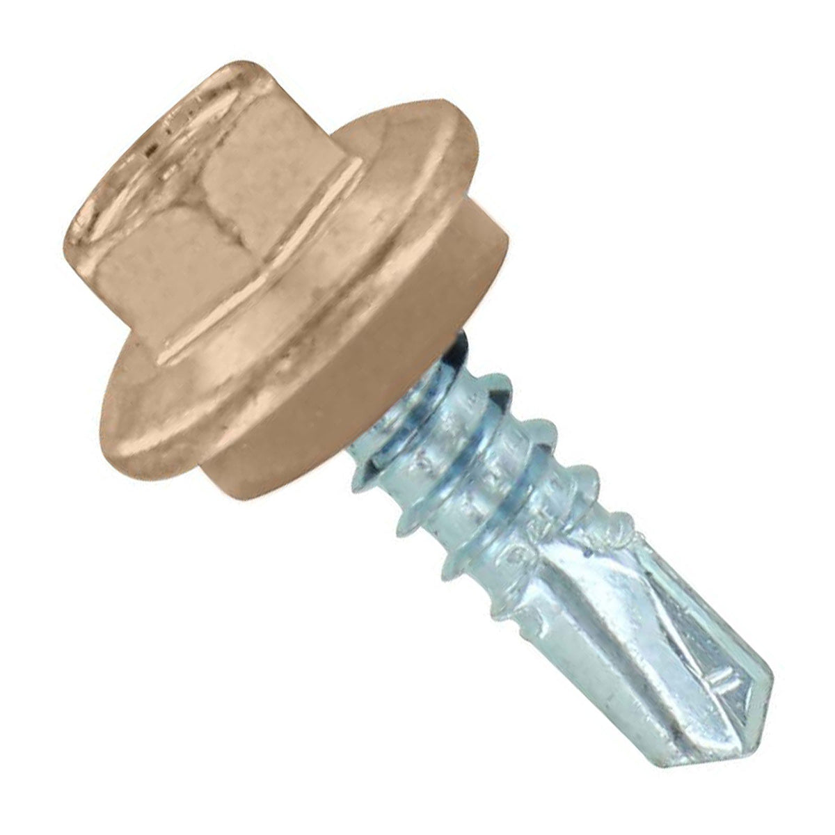 #12 X 34 inch Maxx Steelbinder Metal Roofing Screw Tan Pkg 250 image 1 of 2