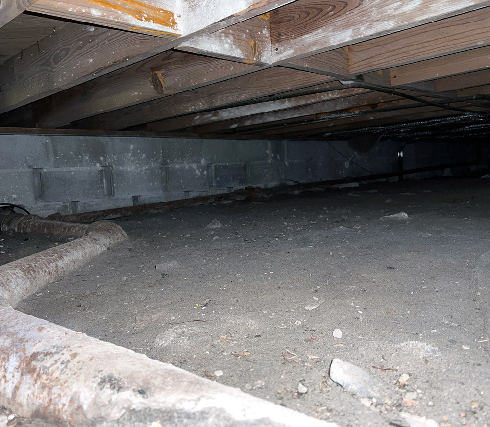 Crawl space not insulated