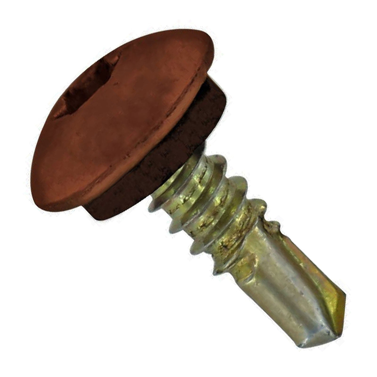 14 inch14 x 78 inch Eclipse Steelbinder Metal Roofing Stitch Screw Brown Pkg 250