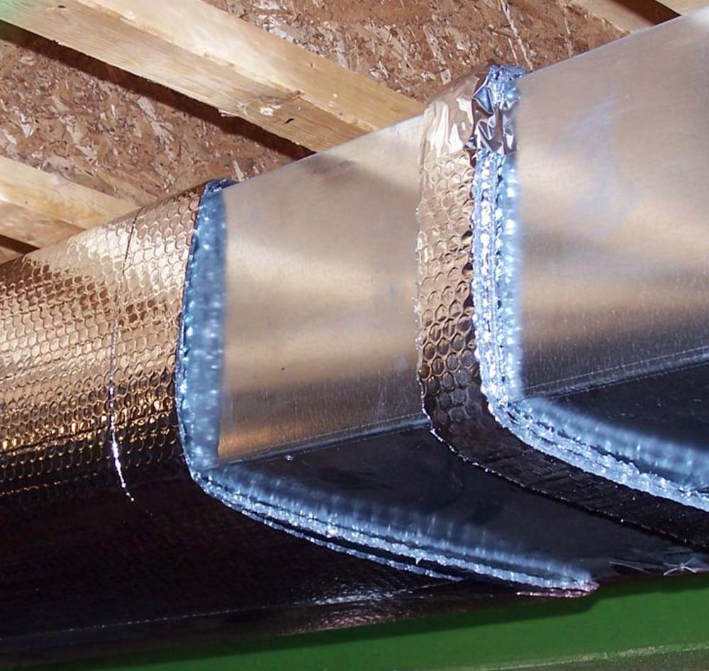 HVAC duct wrap insulation, radiant barrier bubble insulation