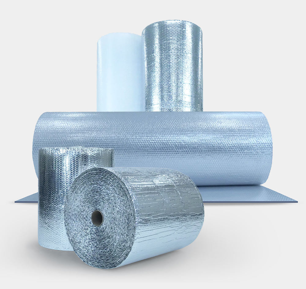 radiant floor reflective insulation, different sizes and colors